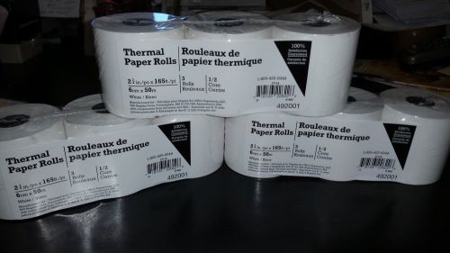 Single Ply Thermal Paper Rolls 2 1/4 x 165ft 9 Rolls