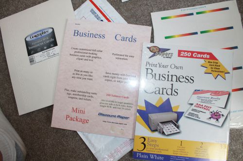 lot of print your own Business Cards 790 total 4 different designs