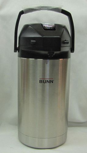 BUNN 3.0 LITER AIRPOT THERMOS ~ STAINLESS STEEL LINER ~ TEA COFFEE CARAFE 32130