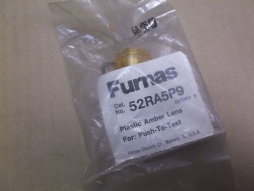 Furnas 52RA5P9 Amber Push to Test Plastic Lens, Series B