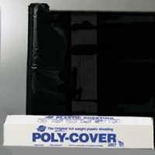 Polyfilm, 4 mil T, 14&#039; W x 100&#039; L, Black, Plastic LBM Poly 4X14-B Black Plastic