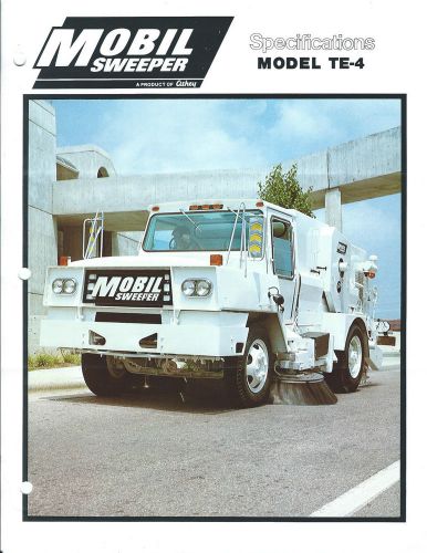 Equipment Brochure - Athey - TE-4 - Mobil Street Sweeper - c1982  (E3135)