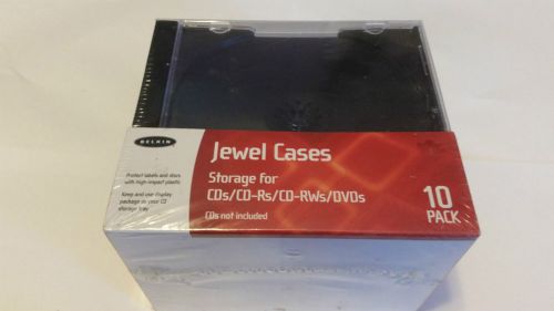 BELKIN 10 PACK JEWEL CASES FOR CD&#039;S, CD-R&#039;S, CD-RW&#039;S, DVD&#039;S