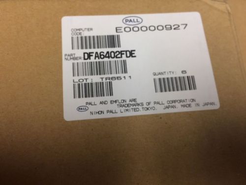 PALL, Box of 6 Disposable Filter Assemblies, DFA6402FDE, 0.05um
