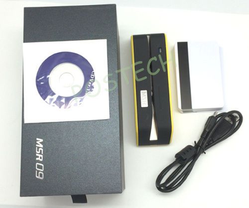 Smallest msr09 x6 magnetic stripe card reader writer c/msre206/605 usb-powered for sale
