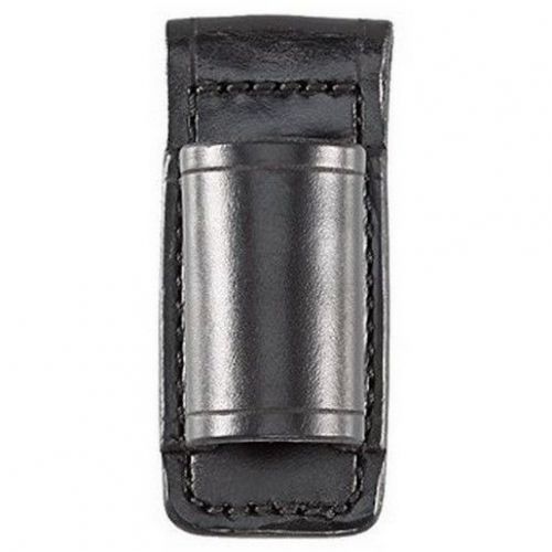Aker Leather A654-BP Open Top/Bottom Flashlight Holder - Plain Black