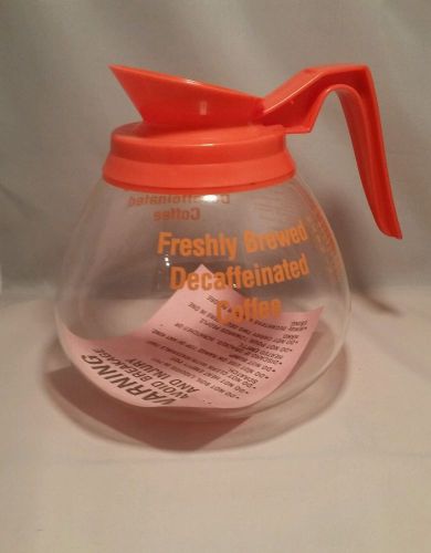12 Cup Commercial Decaffeinated Orange Coffee Pot Replacement