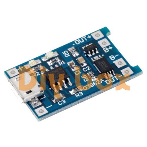 2PCS 5V 1A Micro USB  18650 Lithium Battery Charger Board With Protection Module