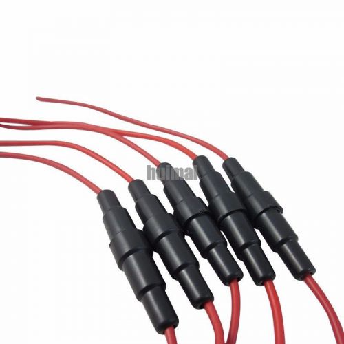 30PCS 5x20mm AGC Fuse Holder Inline screw type  with 16 wire AWG for car new