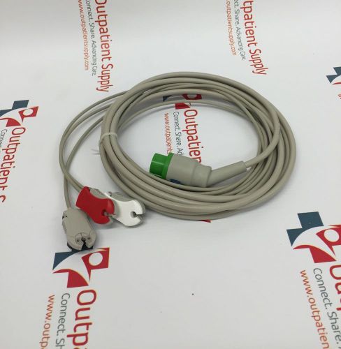 3 Lead ECG EKG Cable with Leads - Grabber Type (12 Pin)
