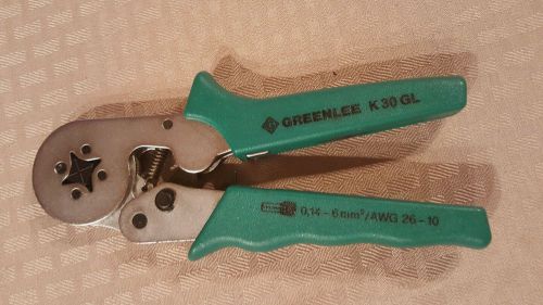 Greenlee K30GL CRIMPER SQUARE AWG 26-10 0, 14-6MM FREE SHIPPING