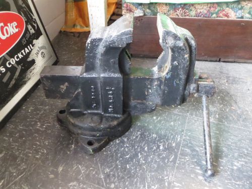 LARGE VINTAGE CHAS PARKER NO. 434-1/2 BENCH VISE 75lb HEAVY DUTY 4&#034; JAWS TOOLS