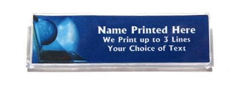 Computer Earth Custom Name Tag Badge ID Pin Magnet for Tech Webmaster Programmer