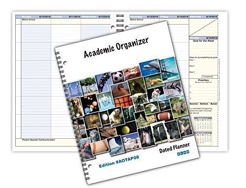 ELAN Student Academic Organizer 8 1/2 x 11&#034; Weekly View; Dated for 2016-2017