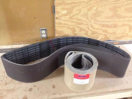 Lot of 10 6&#034;x80&#034; aluminum oxide sanding belts - 120 grit