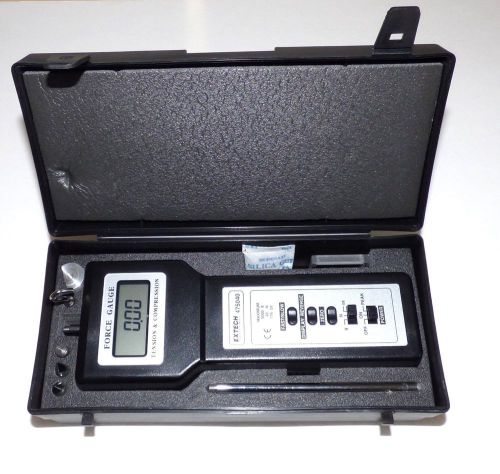 Extech instruments digital force gauge 475040 tension &amp; compression n3w batts for sale