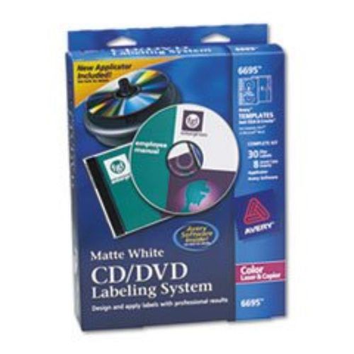 - CD/DVD Design Kit, Matte White, 30 Laser Labels and 8 Inserts
