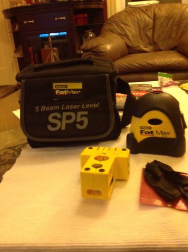 Stanley fatmax 77-154 5 beam laser level sp5 with berger  tripod for sale