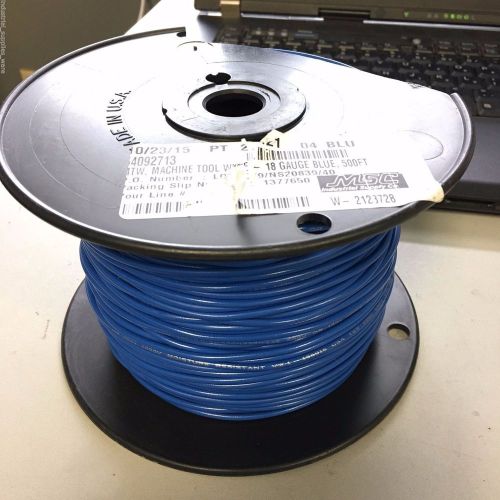 Coleman Cable 18 AWG MACHINE TOOL WIRE - BLUE - 500 FEET, 16 Strands