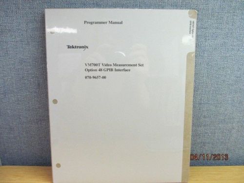 TEKTRONIX VM700T Video Measurement Set Opt 48 GPIB Interface Programmer Manual