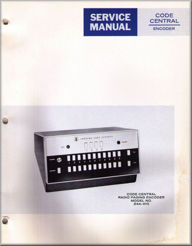 Johnson Service Manual CODE CENTRAL  ENCODER 244-410