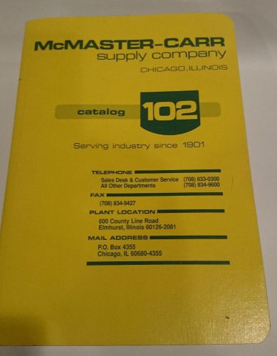 Mcmaster-carr catalog 102 chicago, il 1996 for sale