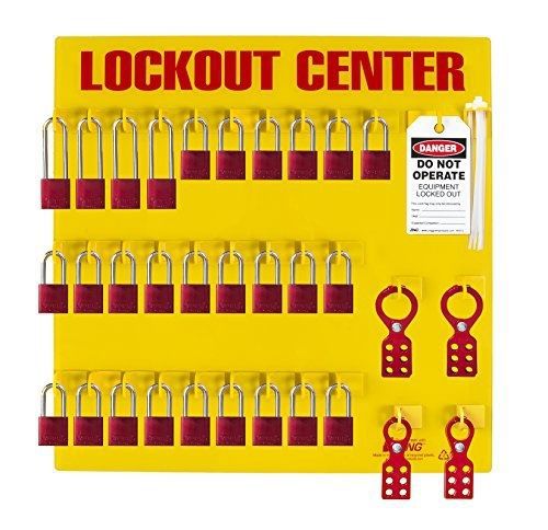 Zing 2729 recyclockout lockout tagout station, 28 aluminum padlock for sale