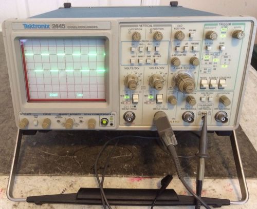 Tektronix 2445 Quad Trace 150 MHz Oscilloscope &amp; Probe
