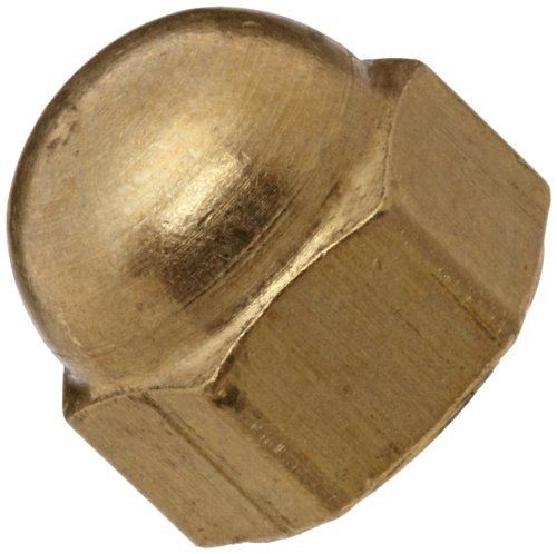 Small Parts Brass Acorn Nut, Grade 2, Right Hand Threads, #6-32 Threads (Pack of