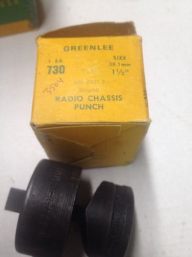 Nice greenlee 1 1/2&#034; 38.1mm diameter 730 radio chassis punch 1.5&#034; 500-6970 #3504 for sale