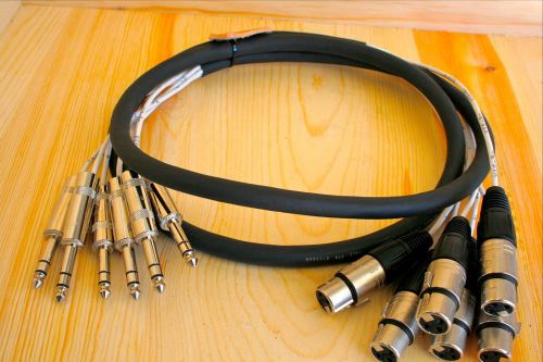 6-pair audio snake cable TRS to XLRF 5&#039; Neutrik