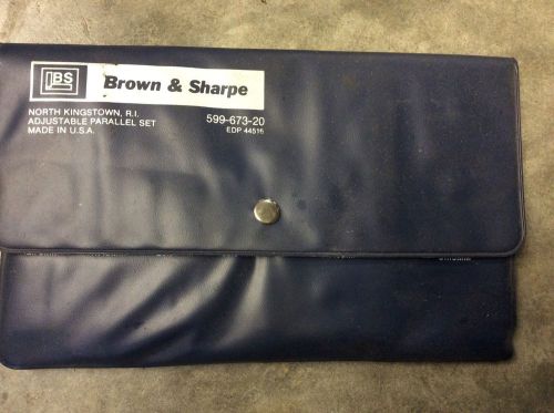 Brown Sharpe Adjustable Parallel Set 3/8&#034;-2 1/4&#034; Fits Bridgeport Mill 599-673-20