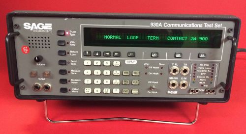 Sage Instruments 930A Communications Test Set ~ 100-250V ~ 50-60 Hz