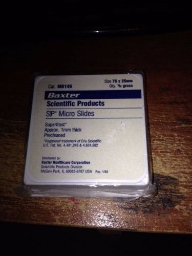 Baxter SP SuperFrost Micro Slides 25x75mm 1/2 Gross 1mm Thick Precleaned M6146