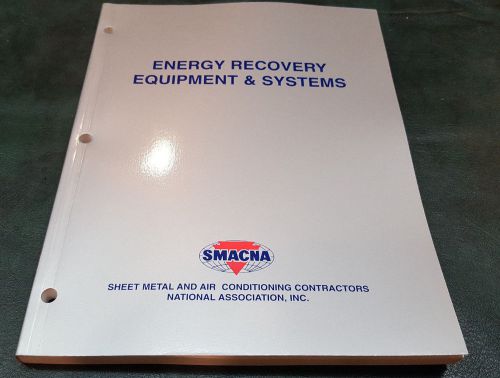 SMACNA HVAC Energy Conservation Recovery Equipment &amp; Systems Manual Guide Book