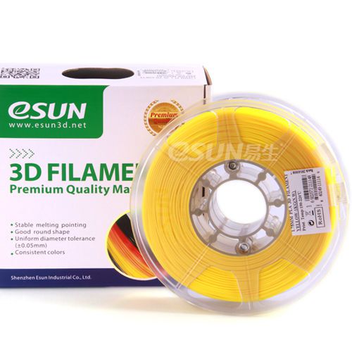 High quality esun pla 1,75mm 1kg yellow 3d printing filament for sale