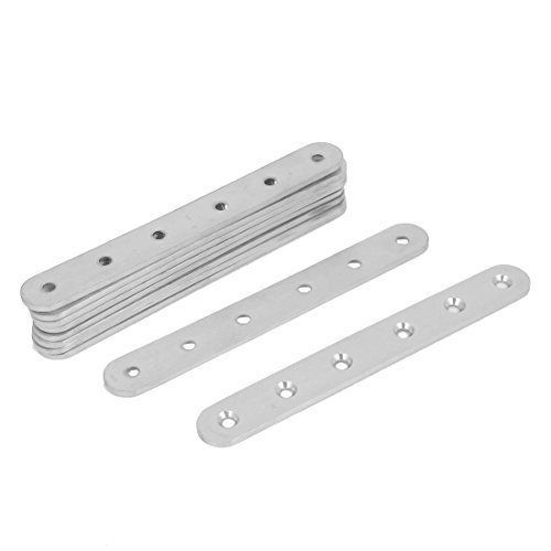 uxcell® Stainless Steel Flat Plates Straight Mending Fixing Brackets 10pcs