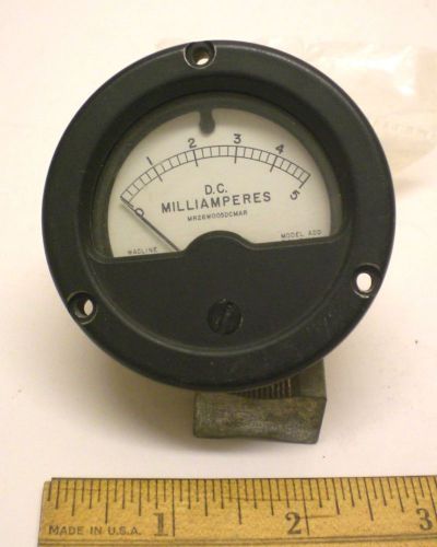 DC Milliamp Meter, 0-5 MADC, Sealed Mil. WACLINE 2 1/2&#034; Meter, NEW, Made in USA