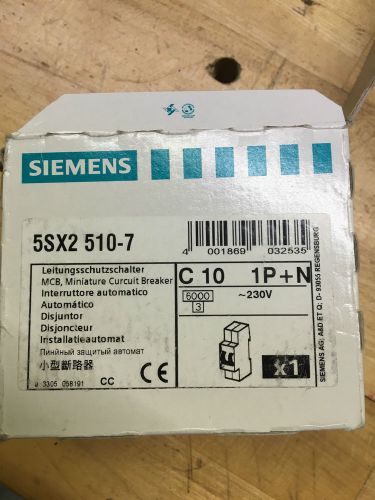 Siemens 5SX25  2 pole Circuit Breaker, 230V, C10, Free Domestic Shipping