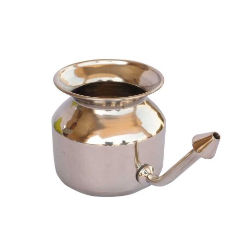 Stainless steel neti pot for sinus congestion (ayurvedic jalneti) for sale