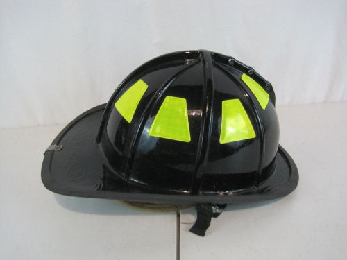 Cairns firefighter black helmet turnout bunker gear model 1010  (h523) for sale