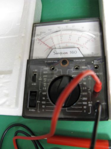 Simpson 160 volt ohm milliammeter w/ leads/case+instructions-advantage of a 260 for sale