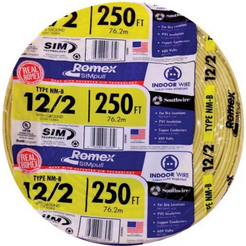 Southwire Romex SIMpull 250-ft 12-2 Type NM-B wire (Non-Metallic sheathed cable)