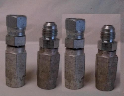 Lot of 4 reusable hose fittings male/female jic-6 x -5 (5/16&#034;) hose nos (2 pair) for sale