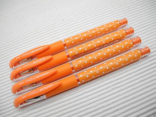 (4 Pens Set) Uni-Ball  Signo UM-151 0.38mm roller ball pen, Dot Orange