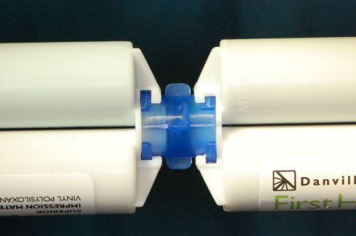 Lock-n-reload dental pvs dental impression cartridge transfer connectors. for sale