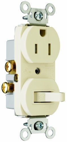 Pass &amp; Seymour 691TRLACC6 Tamper-Resistant Combo Single Pole Switch and