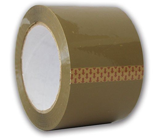 Packtapes 4-rolls packing tape 3&#034;x110 yds 2.0 mil - bopp material (tan) - strong for sale
