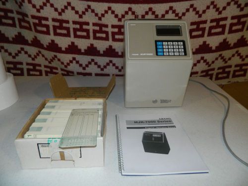 Amano Mjr-7000 Calculating Time Recorder /w CUSTOM INSTR MANUAL, 900 Timecards