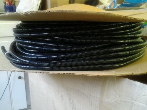 Black 250&#039; Feet 3/8&#034; Split Loom Tubing Wire Conduit Hose Cover Auto Home Marine